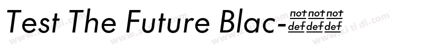 Test The Future Blac字体转换